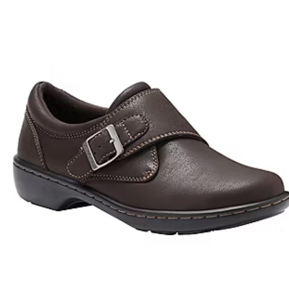 Eastland Sherri Monk Strap Slip-On Shoes 7M Brown Comfort Memory Foam - Picture 1 of 10